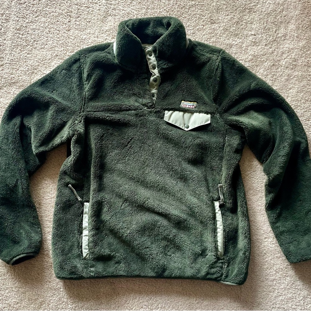 LLbean Medium Women’s quarter button fleece pullover